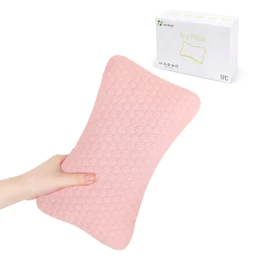vocheer Small Pillows for Sleeping, 11"x 7" Mini Travel Pillow, Tiny Pillows for Neck, Wrist, Lumbar and Knee, Pets Pillow, Cotton, Machine Washable,Pink-1PC