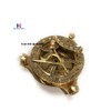 Captain Brass Sundial Compass with Hardwood Wooden Box Nauticalmart