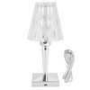 LED Crystal Table Lamp Transparent Prism Dimmable Desk Lamp USB