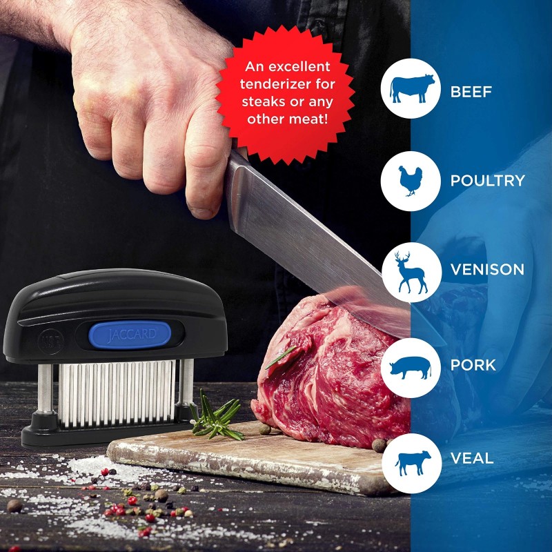 Jaccard 45-Blade Meat Tenderizer, Simply Better Meat Tenderizer, Stainless St...