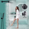 RTTWYYUU Matte Black Shower Head and Handle Set 10 Inch,