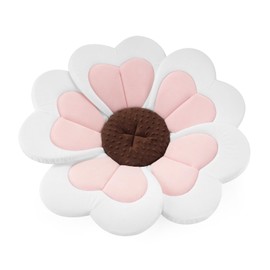 PandaEar Baby Bath Pad for Infant Newborn, Bath Baby Bath Seat to Toddler 0 to 6 Months and Up Soft Flower Petals for Sink Bathtub Essentials Shower Gift (Pink Heart)