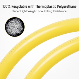 2 Psc 700C TPU Ultralight Tire Tubes 700x23/28C FV60mm Presta Valve with 2 Rim Strips Compatible with 700x23C 700x25C 700x28C Bike/Bicycle Tire Tubes