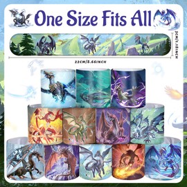 YYMYMGJ Dragon Party Favors 48 PCS Dragon Slap Bracelets Dragon Themed Party Wristbands for Kids Dragon Birthday Party Supplies Carnival Prizes Gifts Classroom Rewards