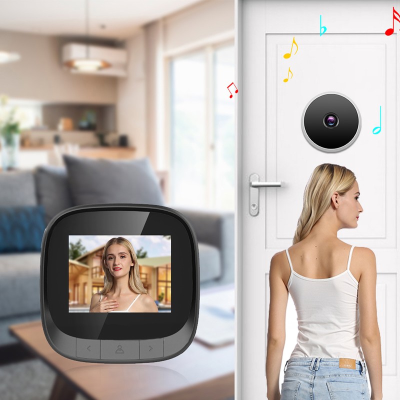 2.4in Smart Visual Door Viewer Digital Video Peephole Security Eye