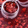 Valentine's Day Nail Sequins Red Love Heart Nail Glitter Sequins