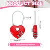 MECCANIXITY Heart Padlock, 3 Digit Combination Lock Heart Shape Mini