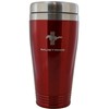 Ford Mustang Tri-Bar Red Stainless Steel Travel Mug Tumbler