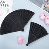 upain 2 Pack Large Folding Hand Fan, Cloth Fabric Handheld