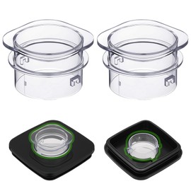 Avenuebool 2 Packs Blender Lid Filler Cap Compatible with Oster 4903 Square Jar, Clear Plastic Center Cover Compatible with Osterizer Lid Replacements, Part Number 024997-010-089