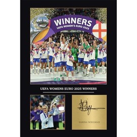 Signed England Women's Euro 2025 Champions A4 Unframed Print Lionesses Gifts Poster England Women's Football