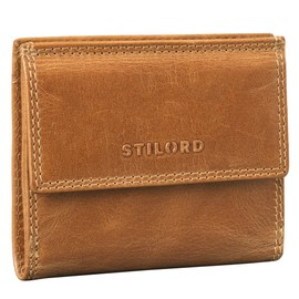 STILORD 'Monroe' Vintage Leather Wallet Small with RFID Wallet Men's Mini Wallet Women's Slim Wallet with Coin Compartment Genuine Leather Wallet with Gift Box, Perugia Brown, coin purse