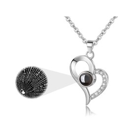 Joyero Rosa Eterna Joyero Rosa Conservada con Collar de Proyección de 100 Idiomas Te Amo con Kit de regalo Tarjetas de Felicitación Rgalo de San Valentín, Navidad, Día de La Madre, Rgalo para Mujer