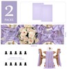 Chiffon Lavender Table Runner 2 Pieces Light Purple Table Decorations