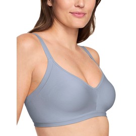 Warner's Women's Easy Does It Underarm-Smoothing with Seamless Stretch Wireless Lightly Lined Comfort Bra Rm3911a, Grey Heather, 2XL