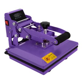Auto Open Heat Press Machine, 9x12 Inch Rotation Digital Heat Transfer Sublimation Machine, Auto Open Heat Press Machine Clamshell Heat Press for T Shirts Bags Mouse Pads, Purple