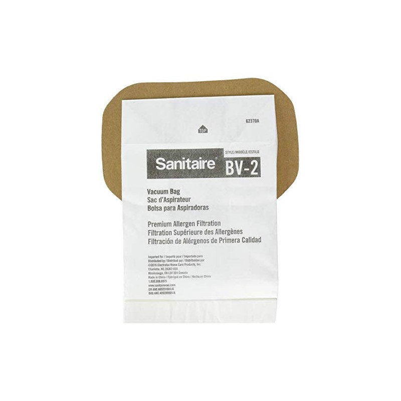 Sanitaire BV-2 Premium Paper Bag (Pack of 5), Fits Models