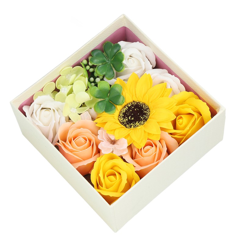 Simulation Flower Bath Soap Women Exquisite Flower Soap Gift Box