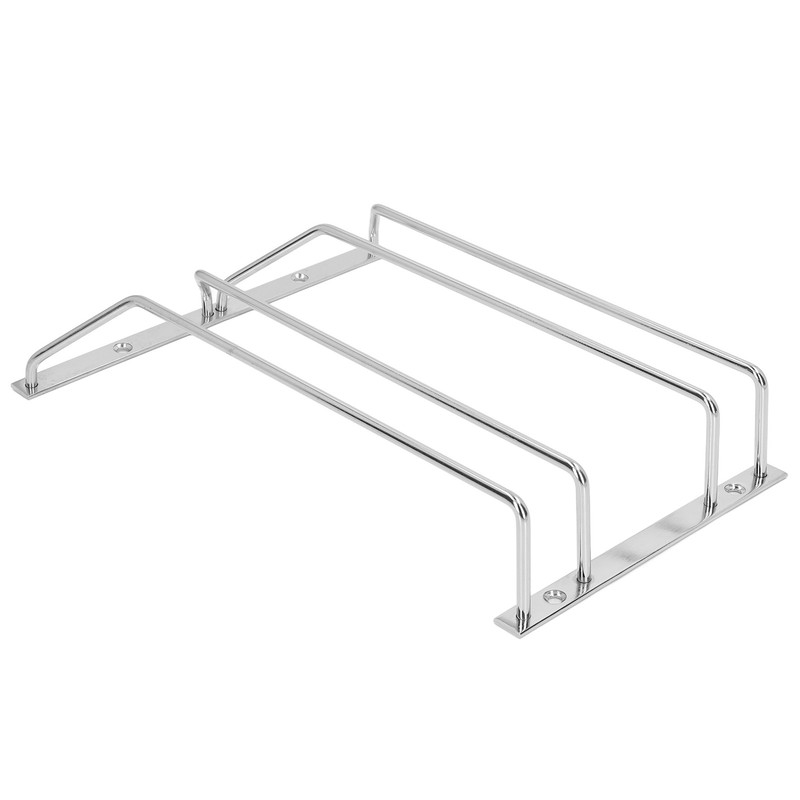 Stainless Steel Double Row Wine Glass Stemware Rack Hanging Stemware