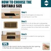 VOISEN Floor Register 4x10, 6 Pack Brown Floor Vent Covers,