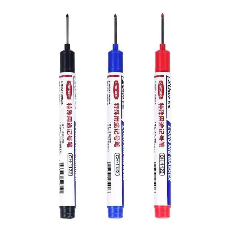 Zenarao 5Pcs Markers, Permanent Markers, Long Head Deep Hole Marker