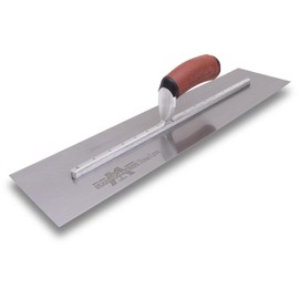 Marshalltown Finishing Trowel,20 Inch by 5 Inch, Perfect for Spackling, Sheetrock, Stucco, Concrete, EIFS and More, DuraCork Curved Handle, High Carbon Steel Blade, Xtralite Mounting,MXS205DC