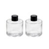 2 Pcs 50ml/1.7oz Clear Round Empty Glass Diffuser Bottles Jars