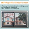 Magnetic Window Screen, DIY Window Screen for House Adjustable Fiberglass