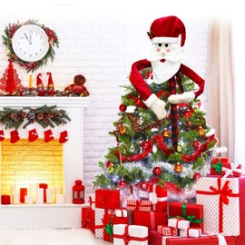 TANCUDER Snowman Christmas Tree Topper Christmas Snowman Top Snowman Hugger Christmas Tree Topper Christmas Tree Decoration for Christmas, Winter Party, Holidays, Family Activities