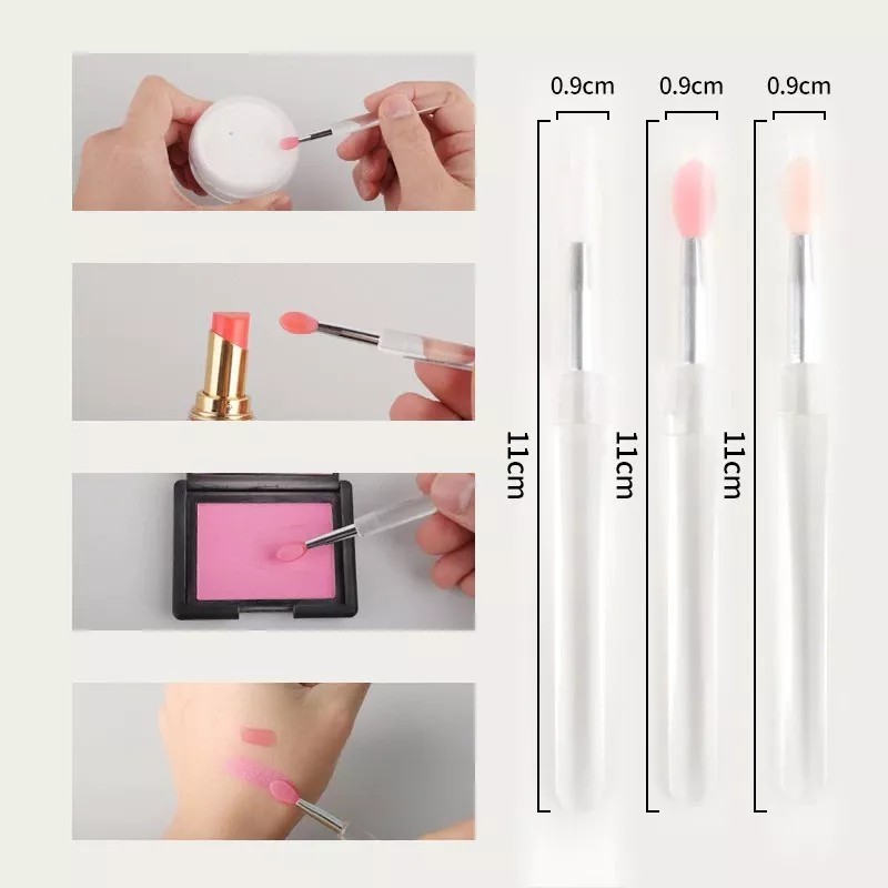 DFS Beauty 3 Pz Brocha Silicón Con Tapa Maquillaje De