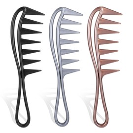 3 Pcs Wide Tooth Comb Curly Hair Comb Large Tooth Combs Shark Teeth Hair Combs Hair Styling Accessories Curl Comb for Brushing Out Curls Wig Comb Texture Comb for Men Women