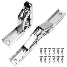 Pack of 2 Hinges 90 Degree, Hinges Folding Shelf, Hidden Table Holder Hinge with Screws for Cabinet Doors