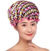 NOLITOY 3pcs Double Layer Waterproof Shower Cap Waterproof Bonnet Bathing