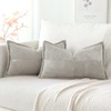 Artscope Corduroy Cushion Covers Pack of 2 Modern Patchwork Throw