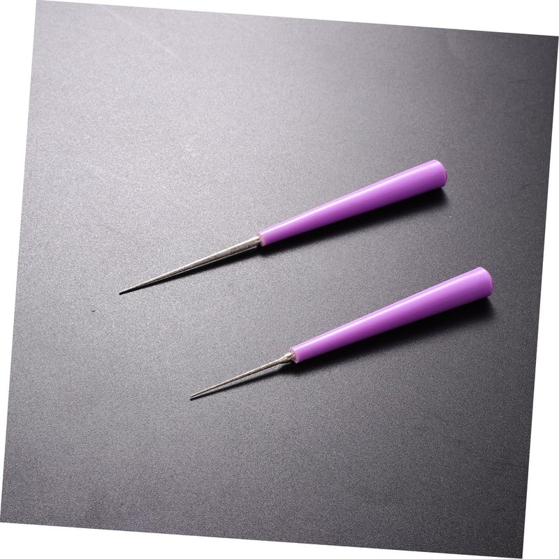 TEHAUX 6pcs Bead Hole Reamer Violet Bead Expander Tools for