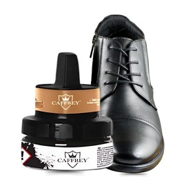 Caffrey Brilliance Instant Shine Cream - Nourishes & Conditions Leather, Water Resistance with Sponge Applicator. (Brown)