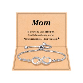 UNGENT THEM Mothers Day Gifts for Mom From Son, Mom Birthday Christmas Presents for Mom Mother Mama Jewelry Bracelet
