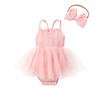 CBHAIBLYD Infant Baby Girl Summer Romper Dress Sleeveless Strap Mesh