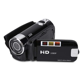 Digital Camcorder, Full HD 270° Rotation 1080P 16X High Definition Video DV Camera Professional Video Camera for Picnic Camping Outdoor (Black)