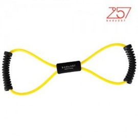 Yellow Figure-8 Resistance Tubing Band for Home Workouts Stretching Band