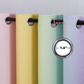 NICETOWN Rainbow Valances for Girls Bedroom,Playrooms,Nurseries,Colorful Window Short Curtains for Kitchen,Bunk Beds,Bathroom Christmas Decorations (W52 x L36,Set of 2)