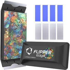 FL!PPER EDGE Puffer Limited Edition Floating Magnetic Aquarium Cleaner | 2-In-1 Dual Blade Scrubber & Scraper Fish Tank Cleaner Tools for Efficient Cleaning & Acrylic Surface Maintenance