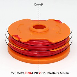 WORX WA0007 Lawn Grass Trimmer WG118E & WG119E-Heavy Duty Line Spool with 2 x 5 m Length & 1.65 mm Diameter, Orange