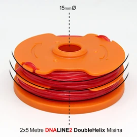 WORX WA0007 Lawn Grass Trimmer WG118E & WG119E-Heavy Duty Line Spool with 2 x 5 m Length & 1.65 mm Diameter, Orange