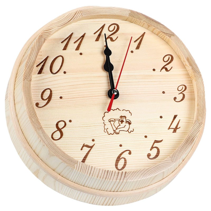 Sauna Wall Clock, Wooden Wall Clock 9 inch Sauna Timer