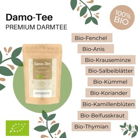 Dr. Elisabeth Damo-Tee | Bio Kräuter-Tee mit Fenchel, Anis, Minze, Salbei, Kamille | Darm & Verdauung | ca. 50 Tassen | Tee Lose 100g