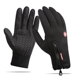Thermal Gloves for Men Women Winter Gloves Windproof Anti-Slip Warm Soft Touch Screen Splash-Proof Snow Gloves Running Driving Riding Walking Gloves - Color: Black, Size: Small
