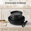 Simple Deluxe 12 Pcs Non-Stick Cookware Set, with Black Granite