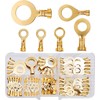 150pcs Round Terminal Set Connector Kit Brass Crimp Cable Terminals