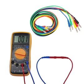 Multimeter Test Leads Banana Plug Crocodile Clip 5 Pieces P1043 4 mm Banana Plug Cable Double Head Test Clip Multimeter Cable Test Leads for Multimeter